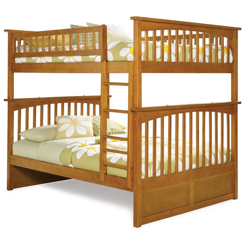 Atlantic Furniture Columbia Bunk Bed Atlantic Furniture Columbia Full Over Full Bunk Bed in Caramel Latte