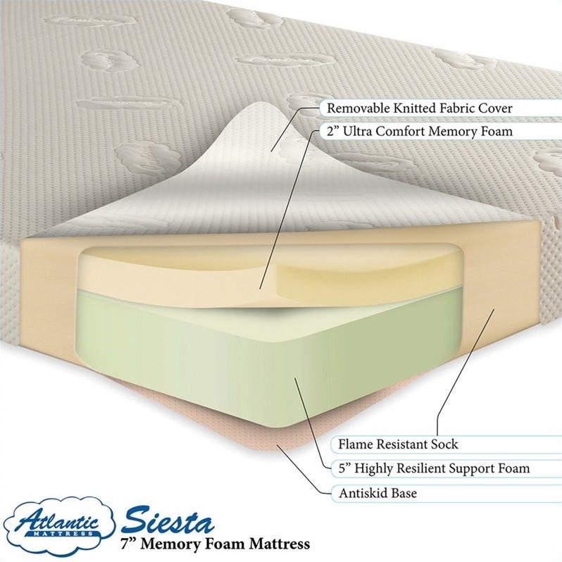 Atlantic Furniture Atlantic Siesta Memory Foam Mattress M4611X