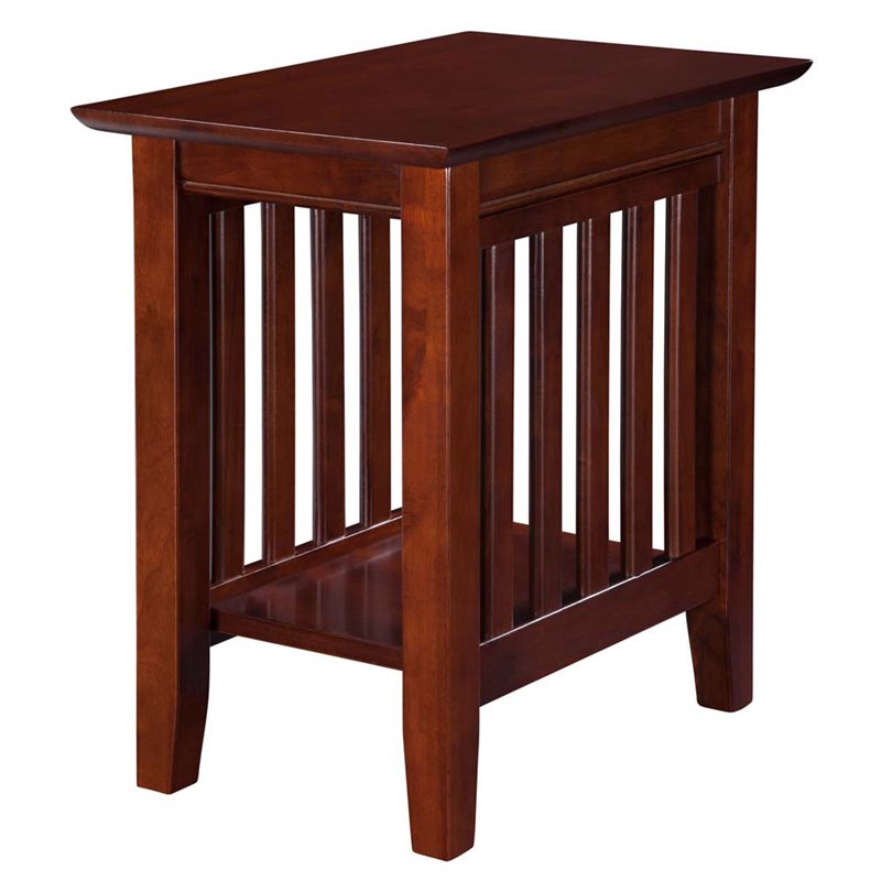 Atlantic Furniture Mission Chair Side Table in Walnut AH13204