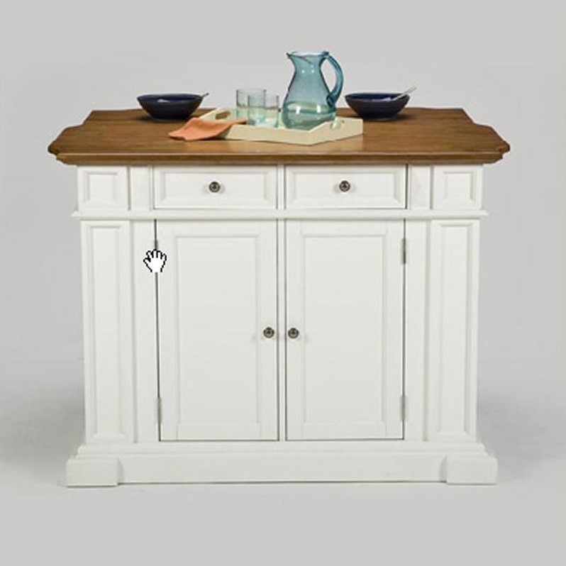 Home Styles Kitchen Island in White Finish 8944767697382