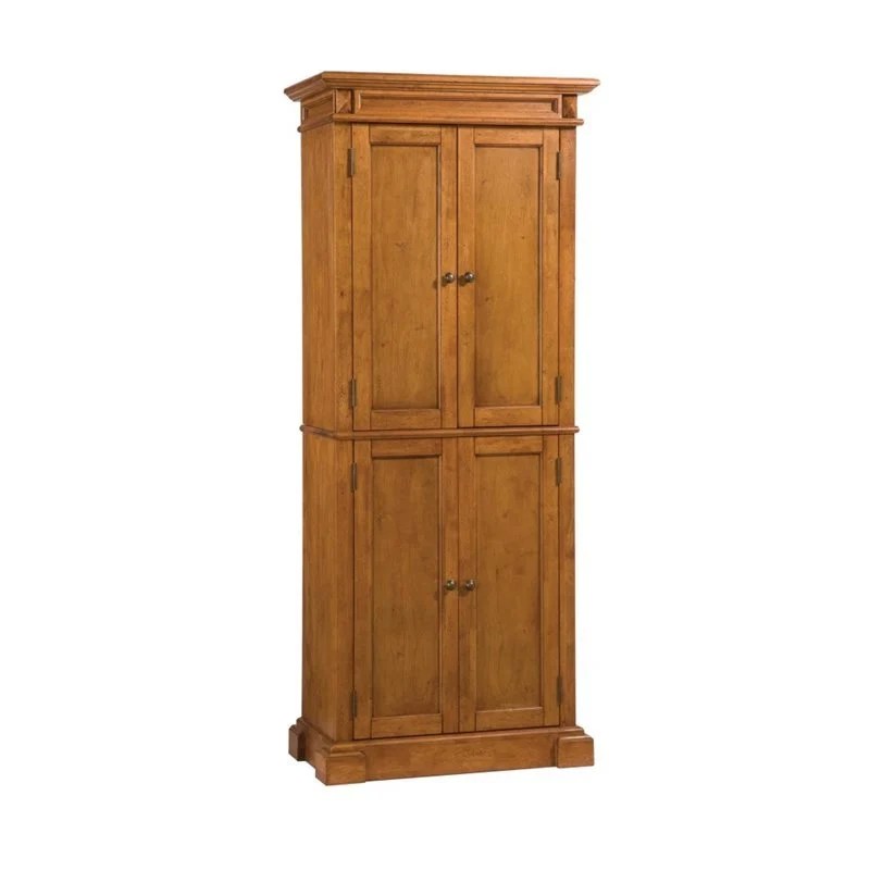 Homestyles Americana Wood Kitchen Pantry in Brown Cymax Business