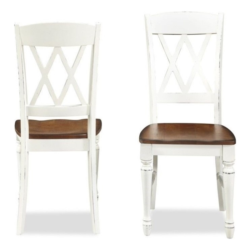 Double Xback Dining Chair in White and Oak (Set of 2) 5020802