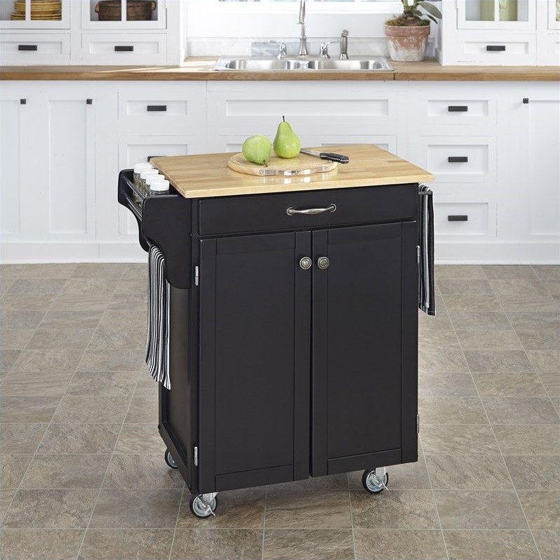 Homestyles Black Kitchen Cart Cymax Business