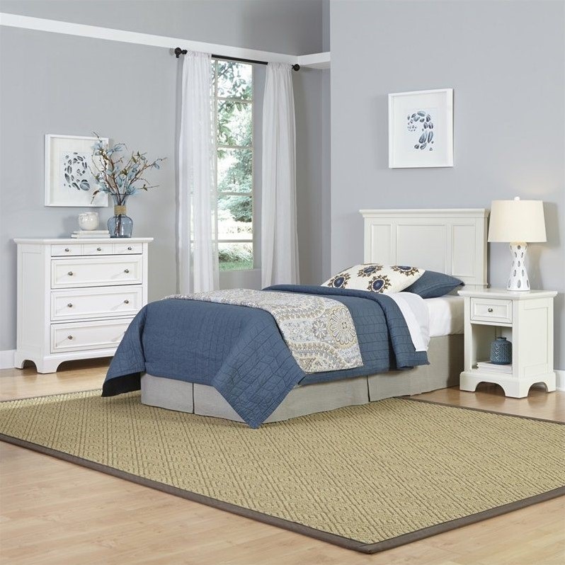 Home Styles Naples Twin 3 Piece Bedroom Set in White 95385017224 eBay