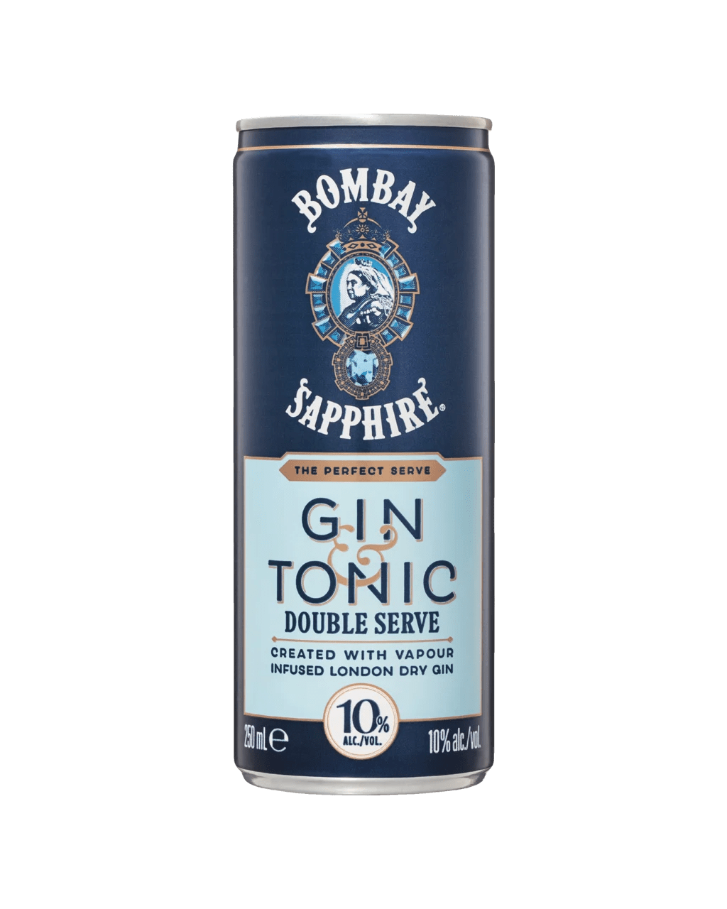 Buy Bombay Sapphire Gin & Tonic Double Serve 10 Cans 250ml Online