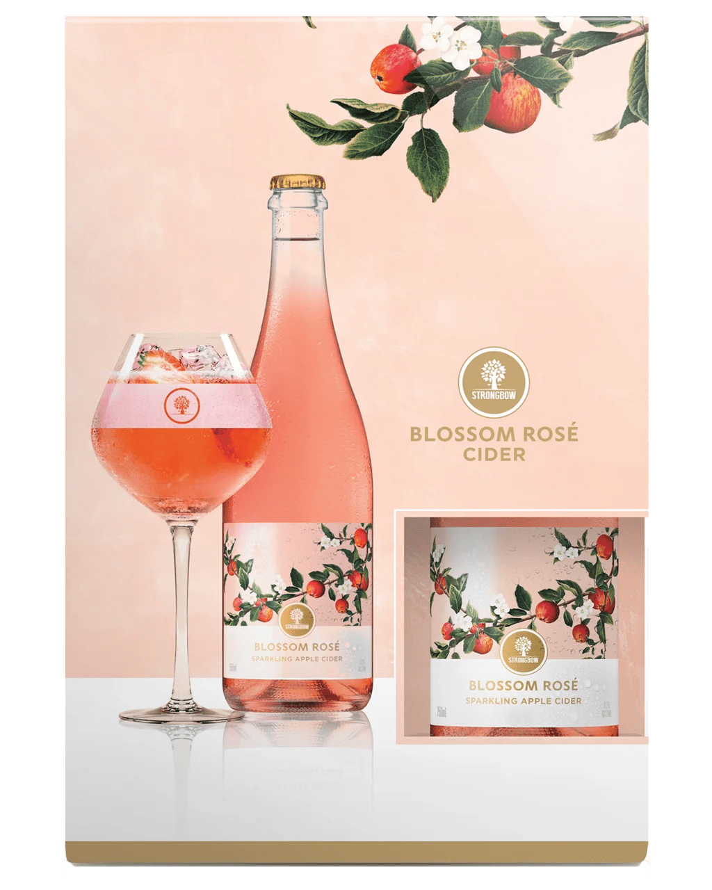 Buy Strongbow Blossom Rosé Sparkling Apple Cider Gift Pack 750ml Online
