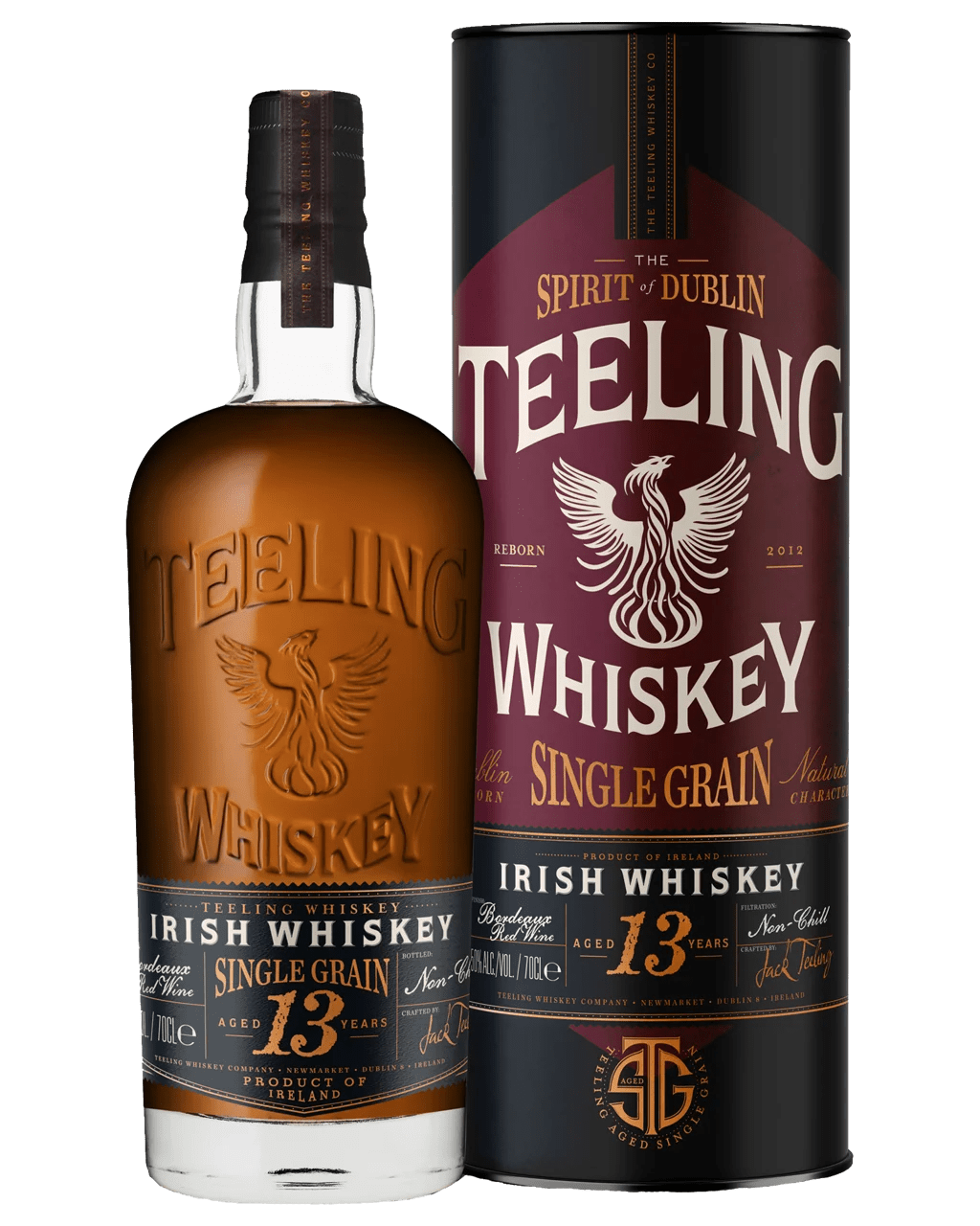 Buy Teeling Single Grain 13yo Bordeaux Red Wine Cask Whiskey 700ml