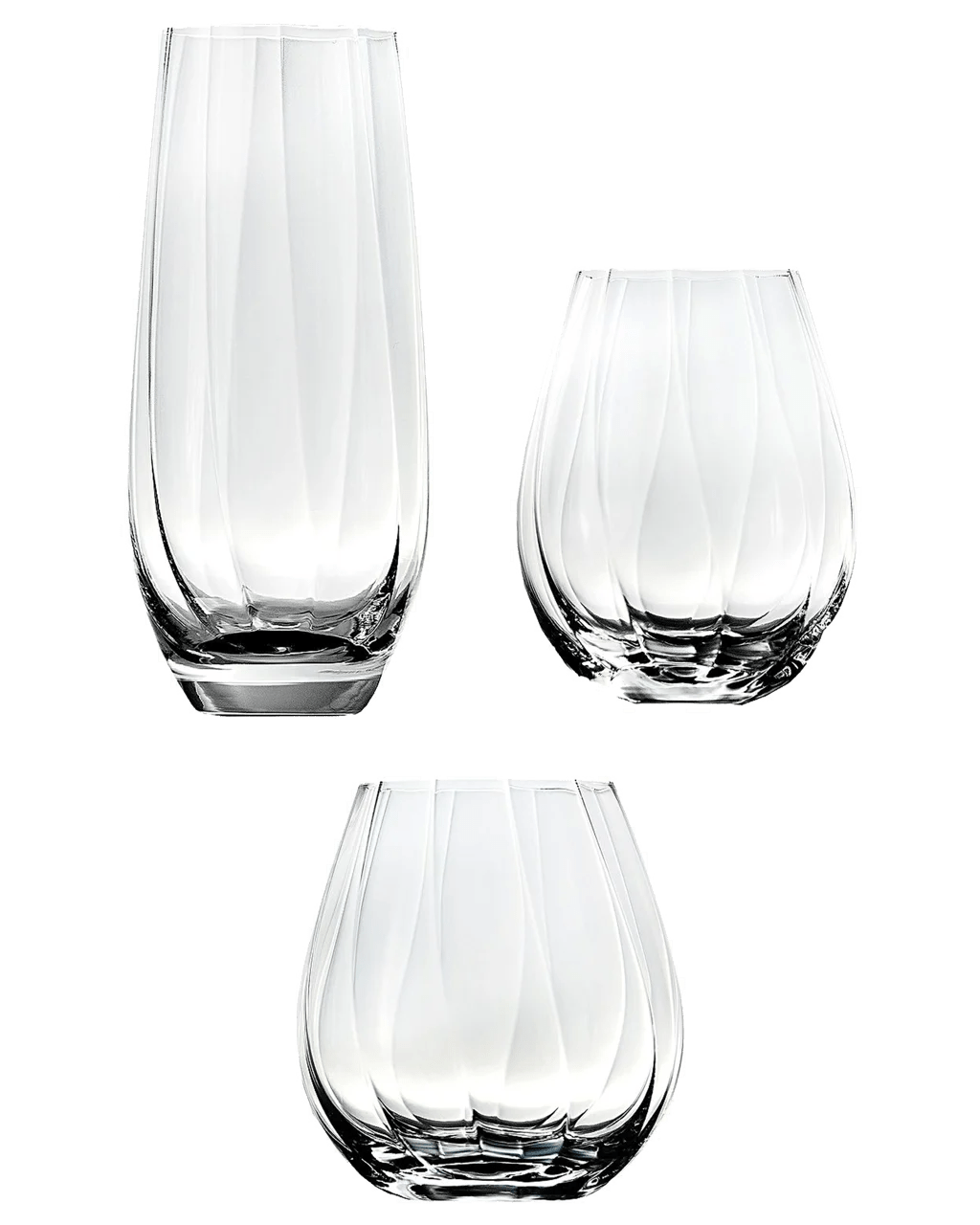 Jm Style Bianca Optic StemLess Wine Glass Set 12Pcs Boozy