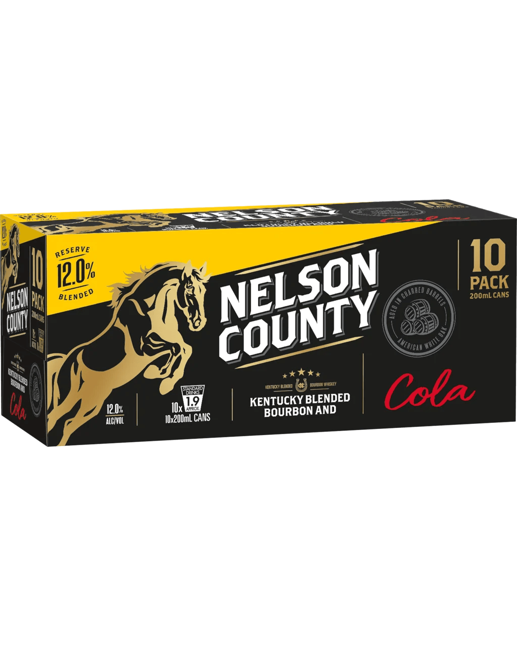 Buy Nelson County County Blended Bourbon & Cola Can 10x200ml Online