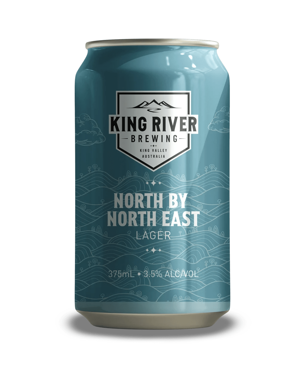 Buy King River Brewing North By North East Lager Cans 375ml Online
