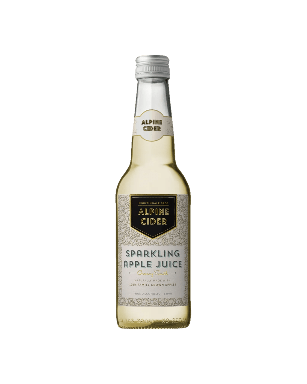Alpine Cider Granny Smith Sparkling Apple Juice Bottles 330mL Boozy