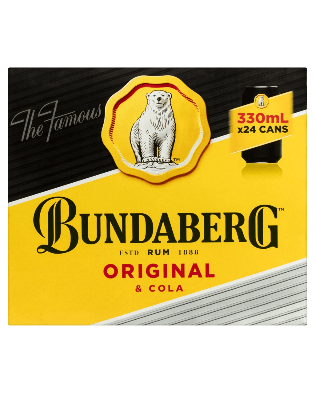 Buy Bundaberg Up Rum & Cola Cans 24 Pack 330ml Online (Lowest Price
