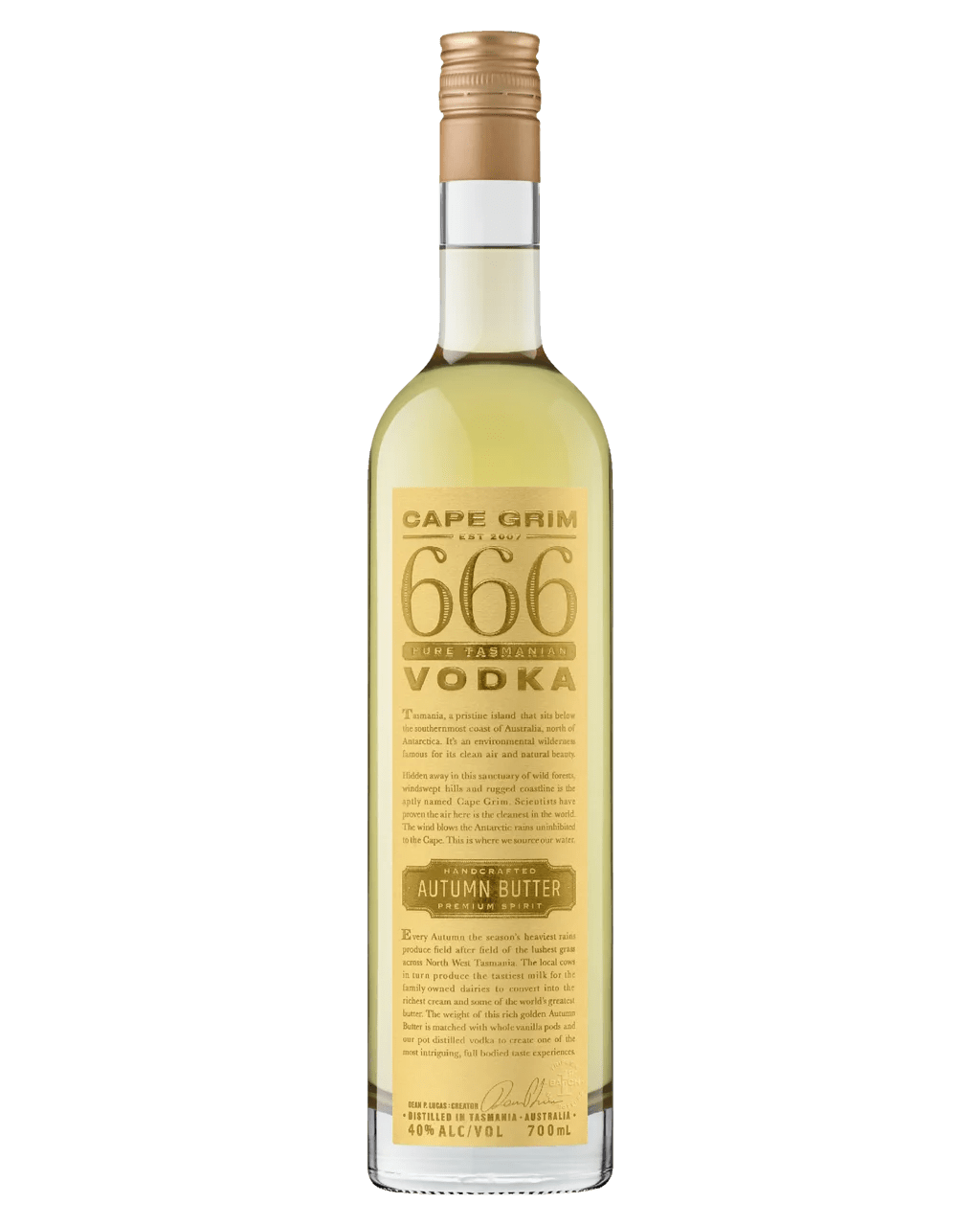 666 Autumn Butter Tasmanian Vodka Boozy