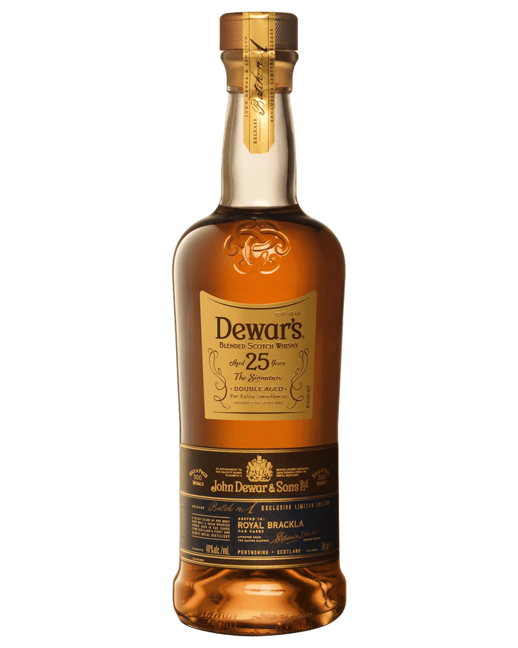 Buy Dewar's 25 Year Old Blended Scotch Whisky 700ml Online (Lowest