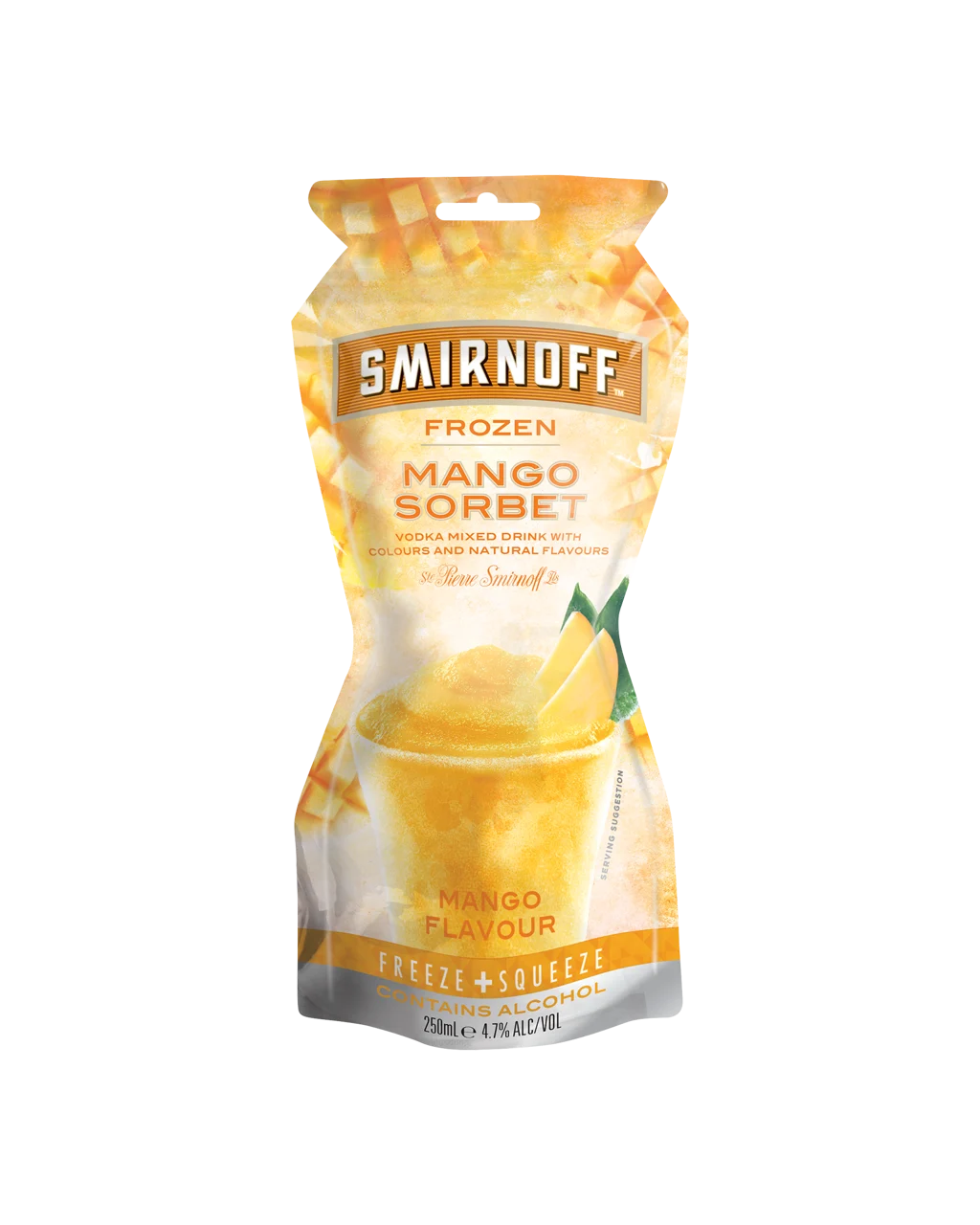 Buy Smirnoff Frozen Mango Sorbet Pouch 250ml Online (Lowest Price