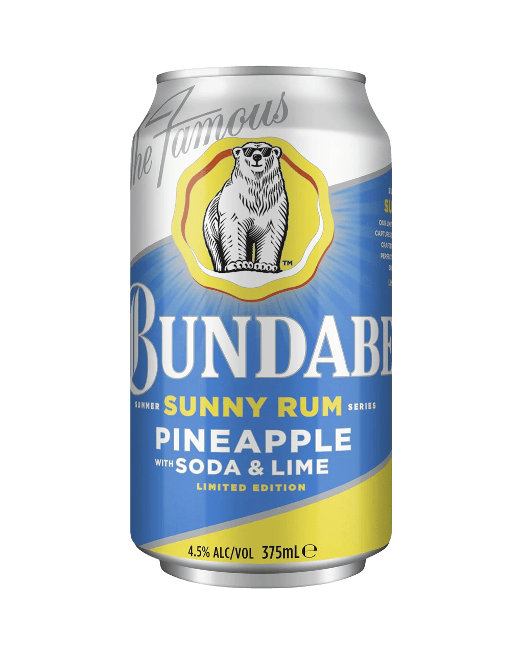 Buy Bundaberg Sunny Rum Pineapple Soda And Lime Cans 375ml Online