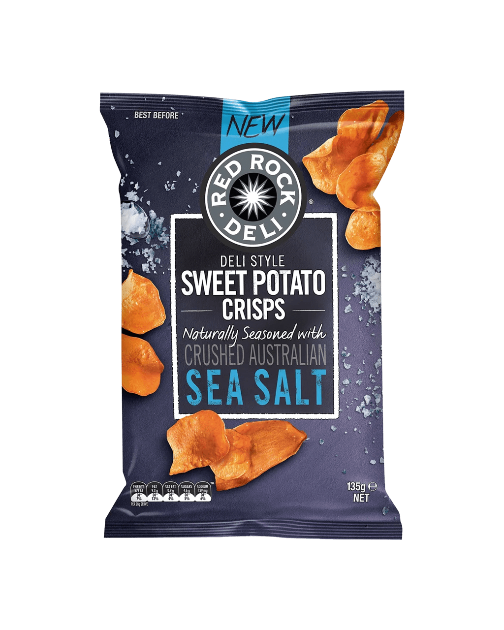 Buy Red Rock Deli Sweet Potato & Sea Salt Chips 135g Online (Lowest Price Guarantee) Best Deals