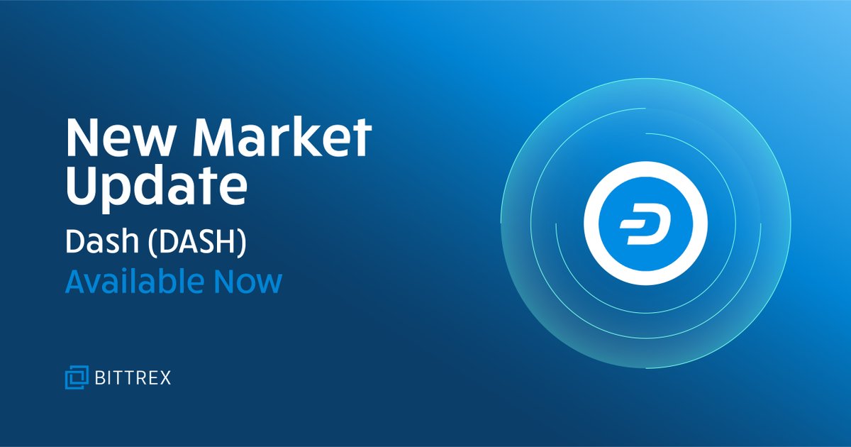 USD Dash trading pair is now open on Bittrex Dash