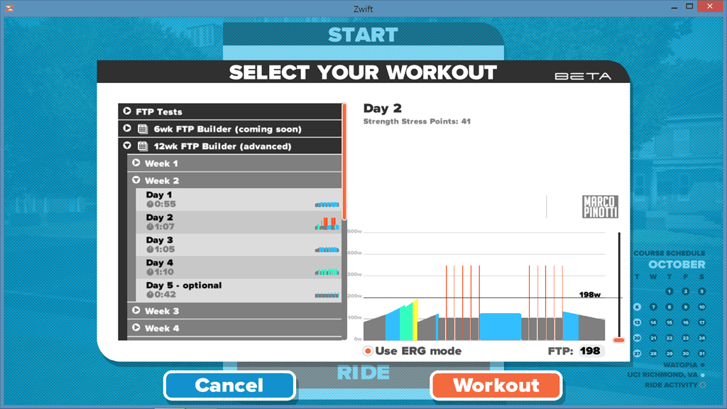 Zwift’s New Workout Mode First workout overview DC Rainmaker