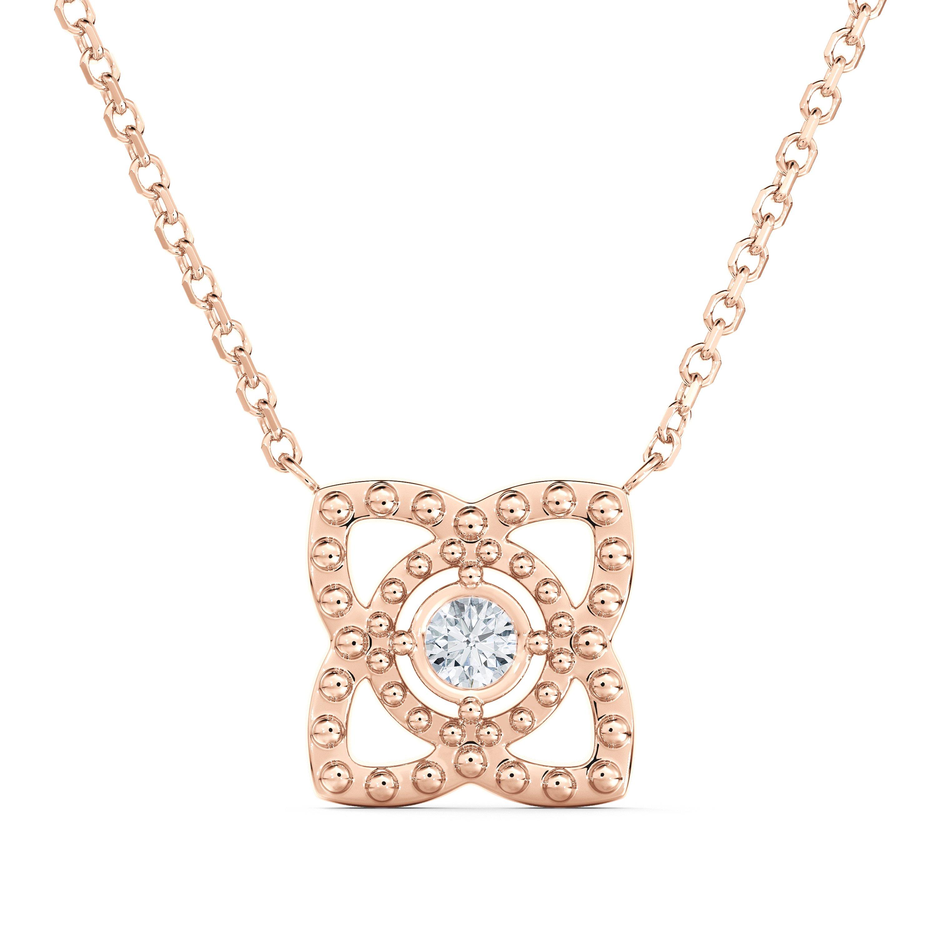 ENCHANTED LOTUS BEADED NECKLACE IN ROSE GOLD De Beers US