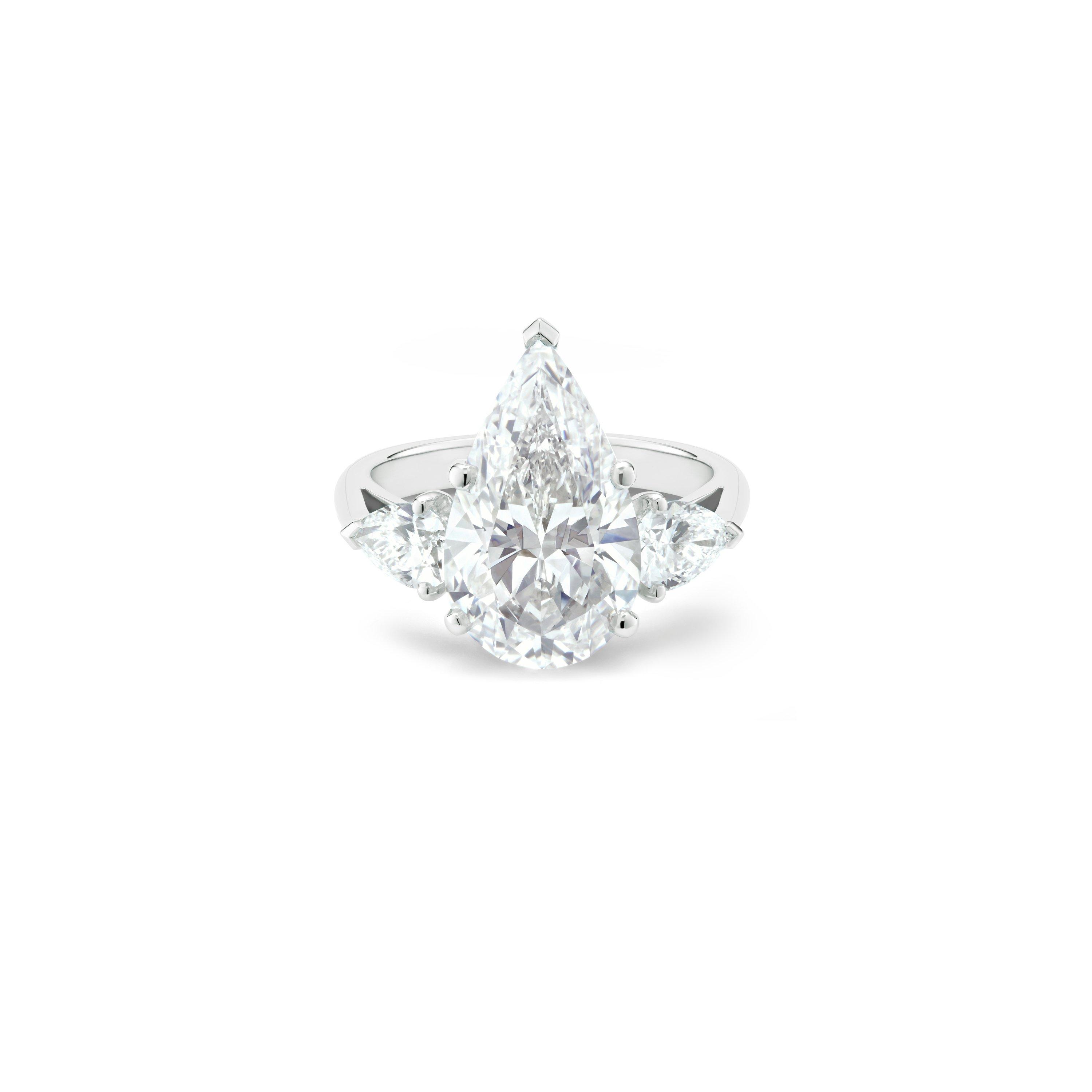 DB Classic pearshaped diamond ring De Beers UK