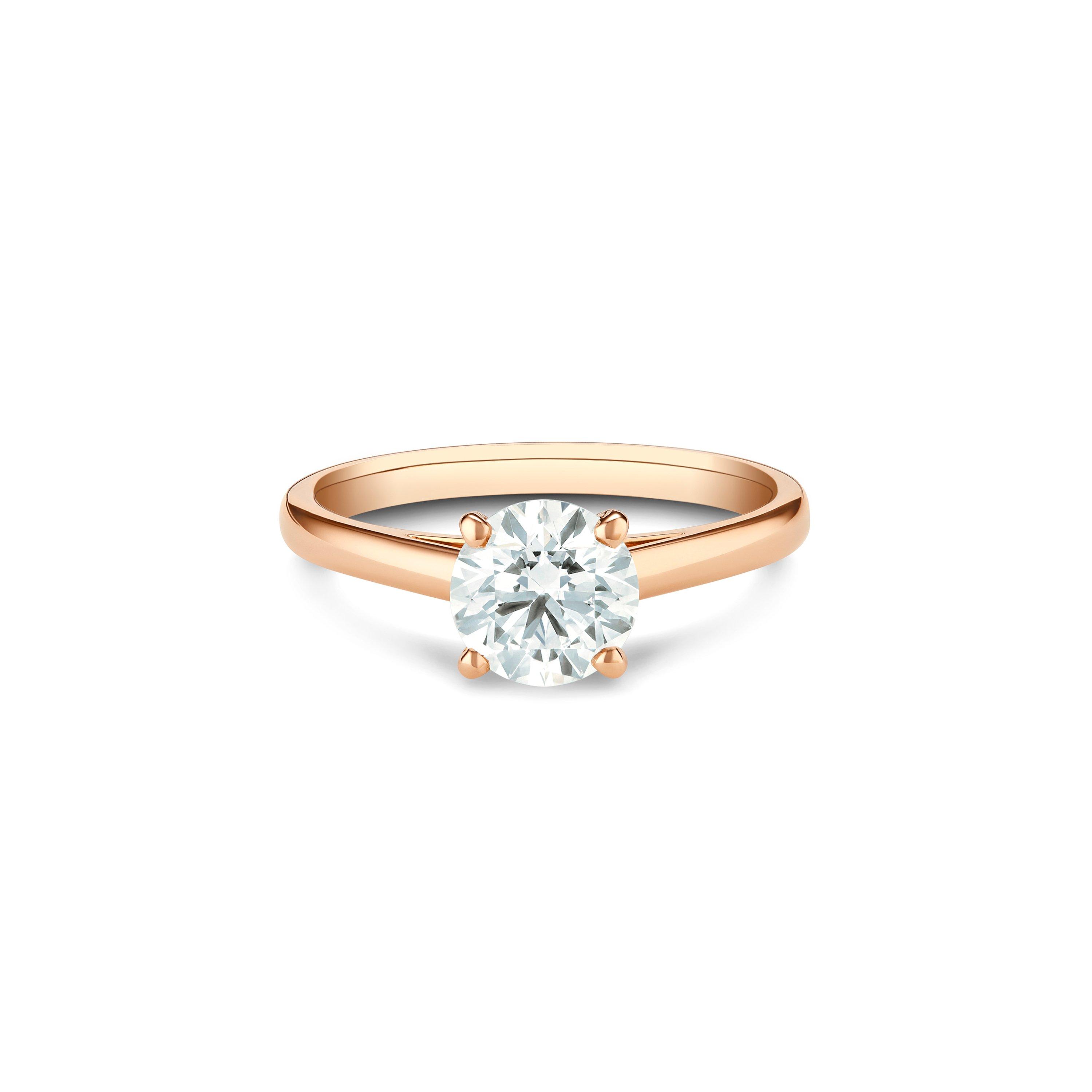DB Classic round brilliant diamond ring De Beers UK