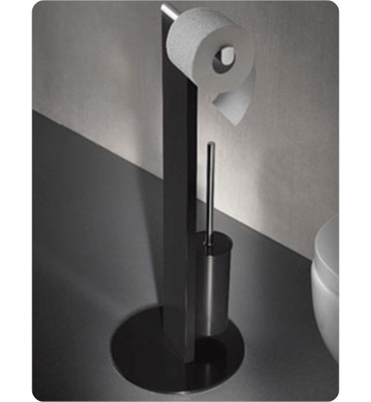 Keuco 04986370101 Universal Freestanding Toilet Roll Holder and Brush