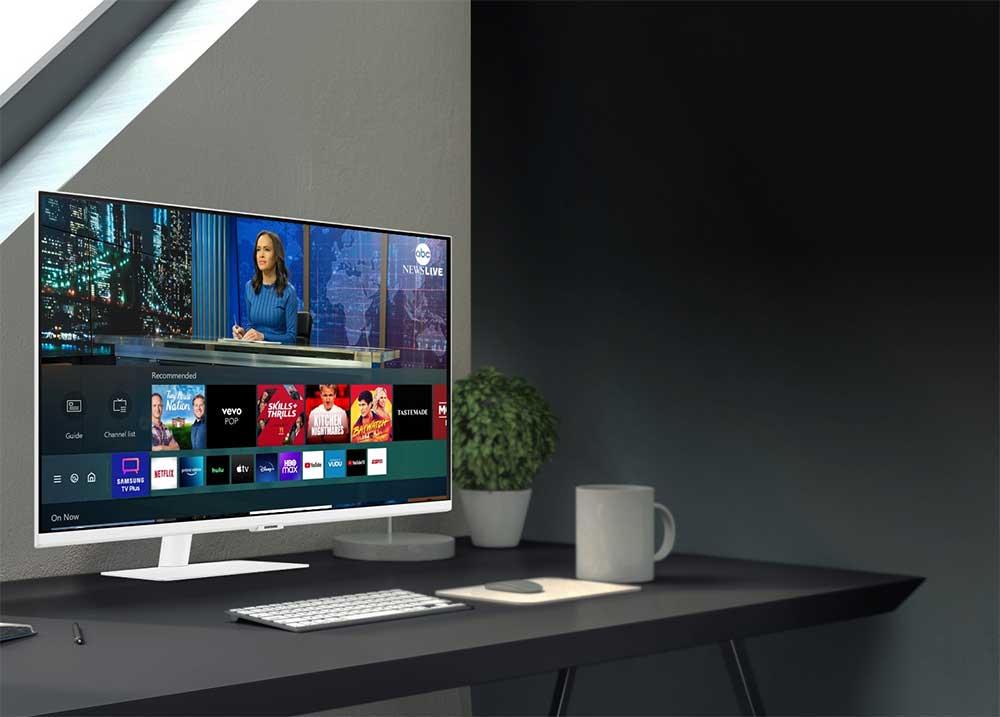 Samsung 27 inch M5 FHD Smart Monitor Black Color Design with Streaming