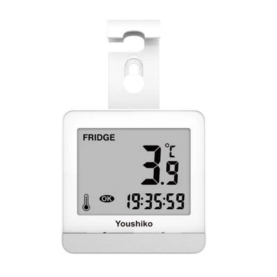 YC9020 Fridge & Freezer thermometer with Easy to Read LCD Display, Max