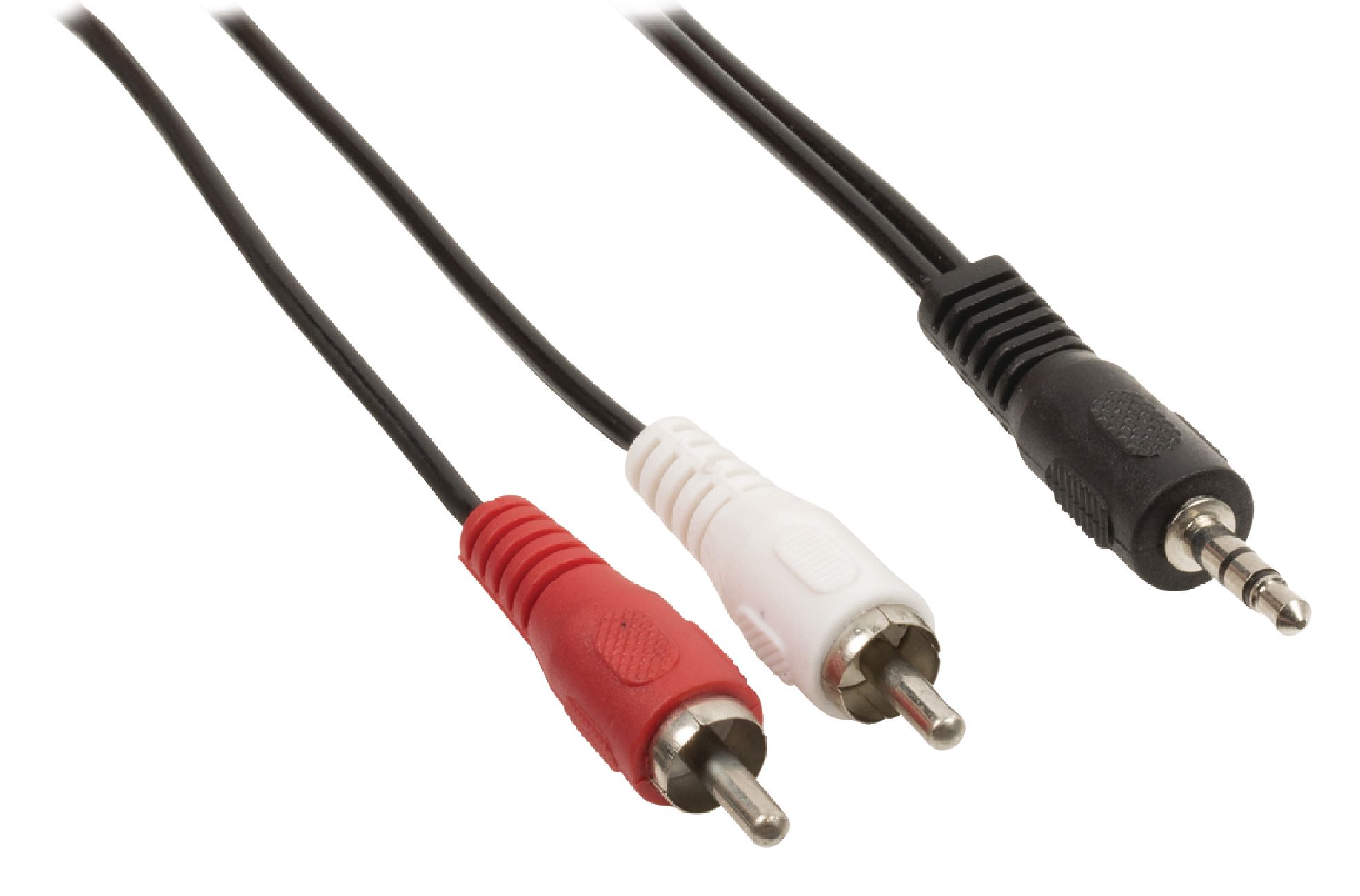 Cable adaptador de audio jack estéreo de 3.5 mm macho 2 RCA macho de