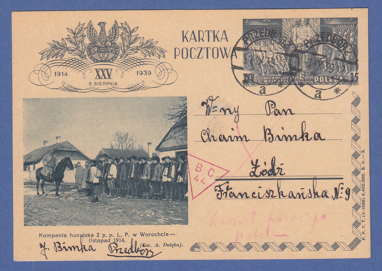 Polen PilsudskiGanzsache gelaufen am 1.9.1939 !!! Kriegsausbruch, mit