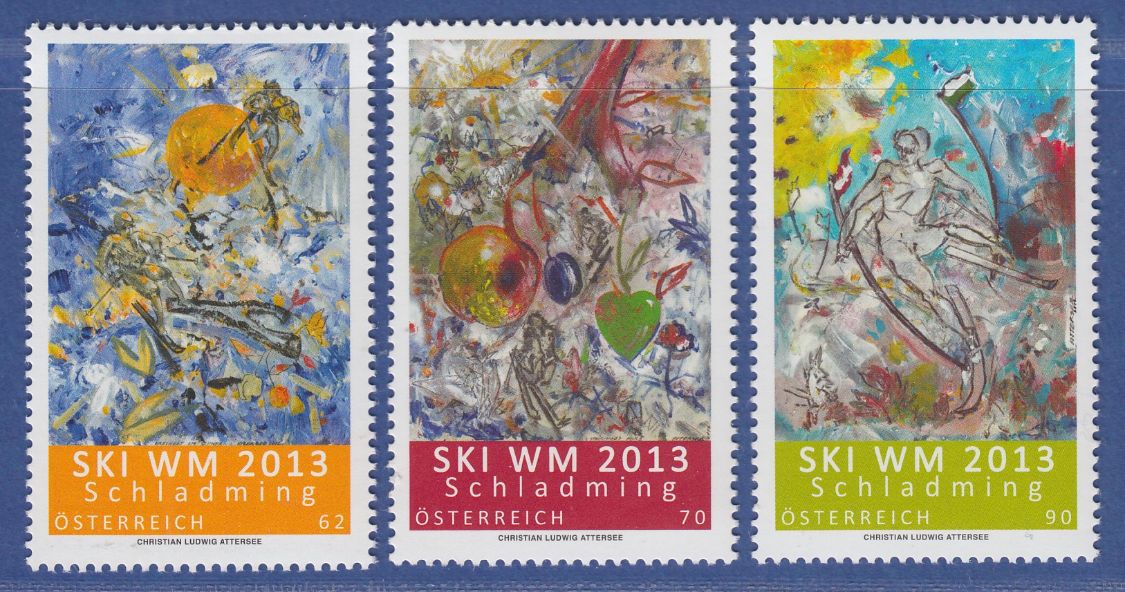 Österreich 2013 Sondermarken Alpine SkiWM Schladming Mi.Nr. 304345