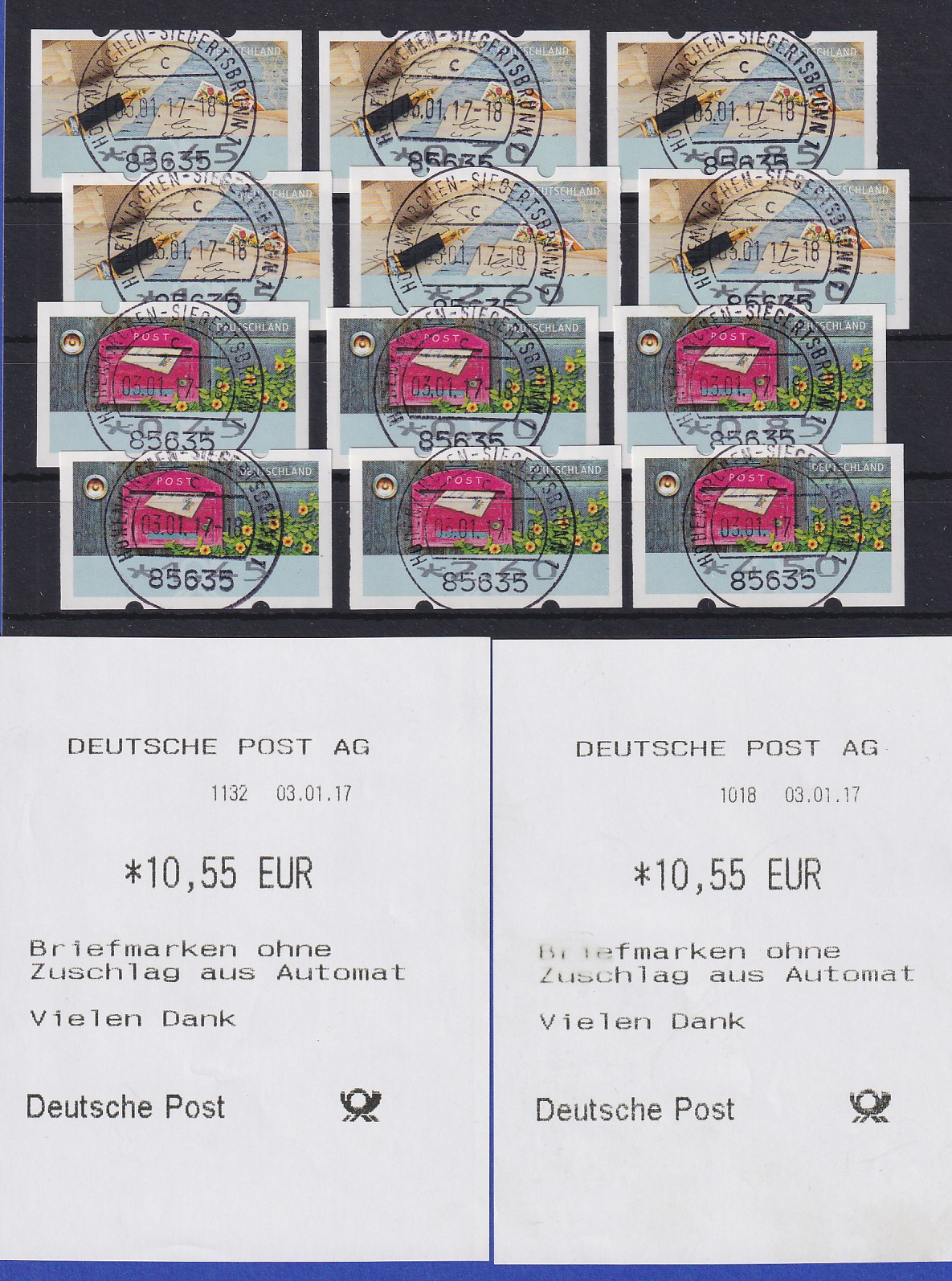 ATM Mi.Nr. 89 je Tastensatz TS1 mit ETO HÖHENKIRCHENSIEGERTSBRUNN · Tilman Dohren