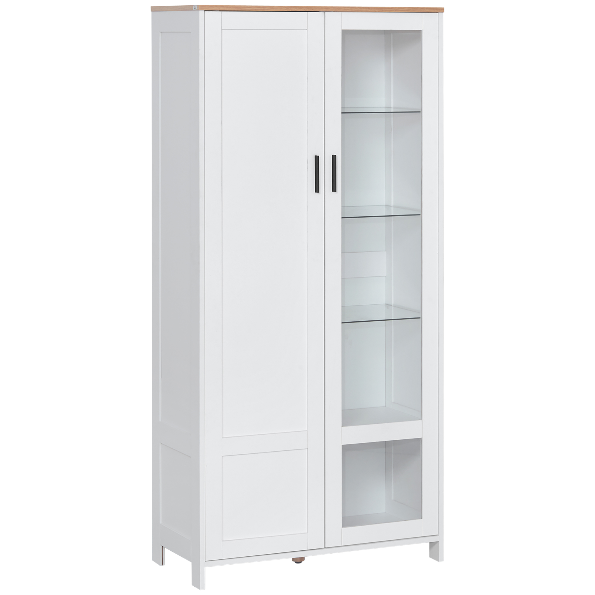 Armoire de rangement 2 portes 7 étagères dim. 76L x 36l x 160H cm