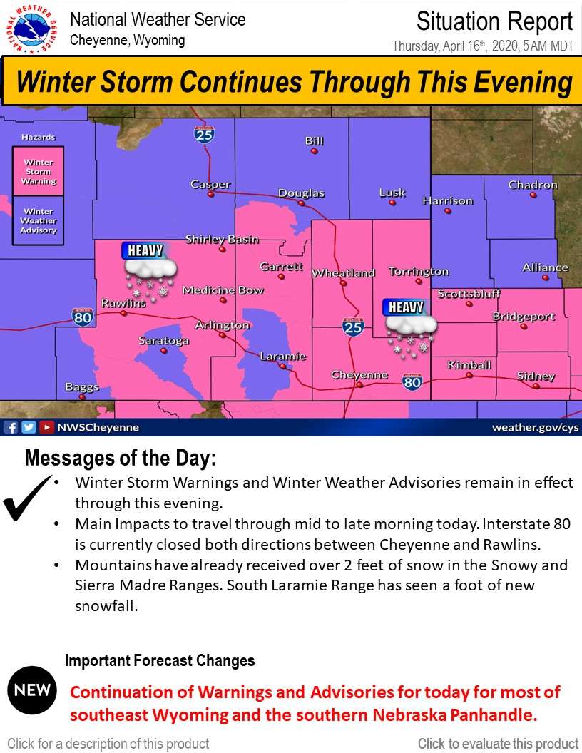 Winter storm continues today across NE panhandle, southeast WY