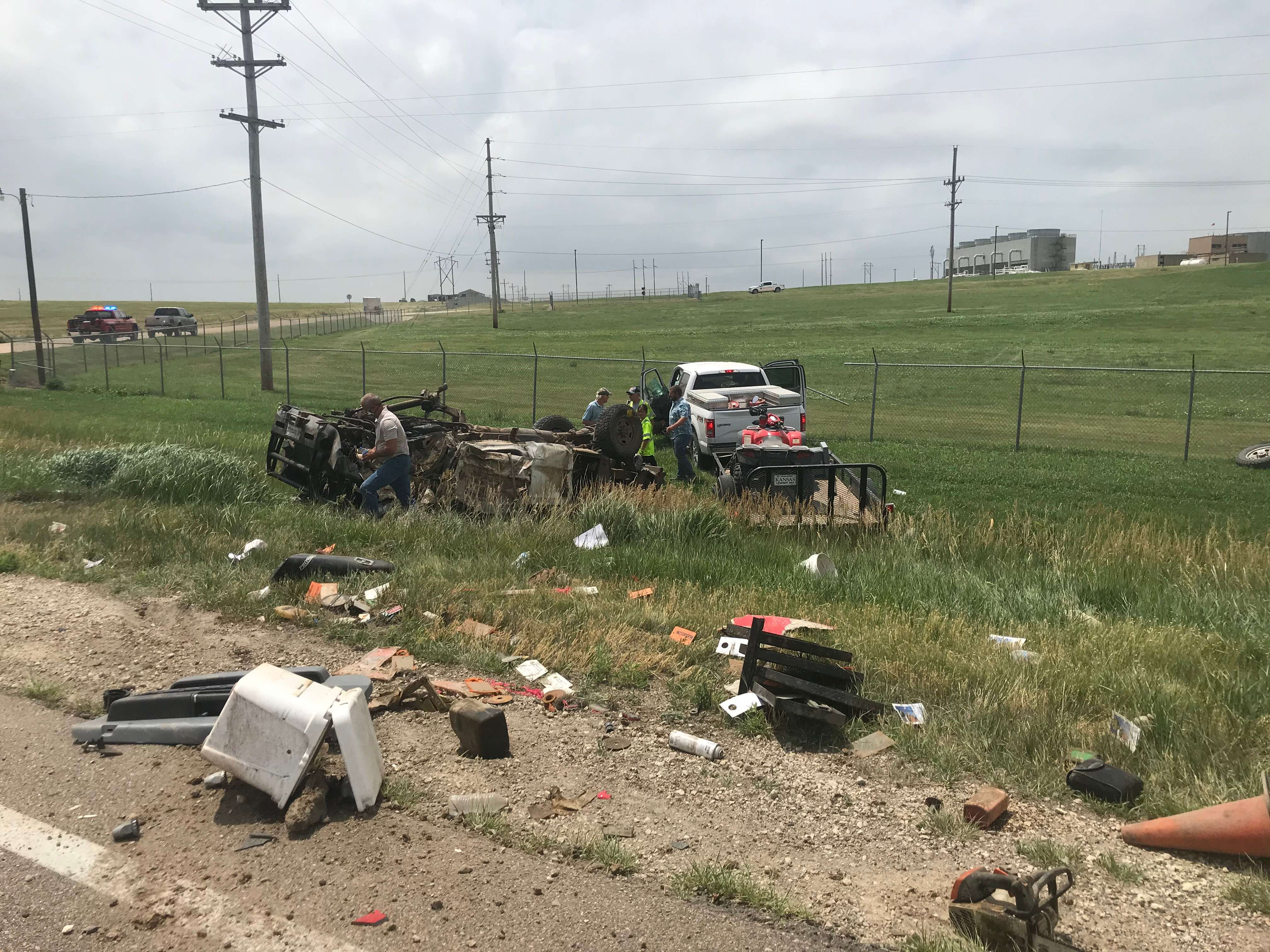2 hospitalized after crash with cattle truck on Kansas highway
