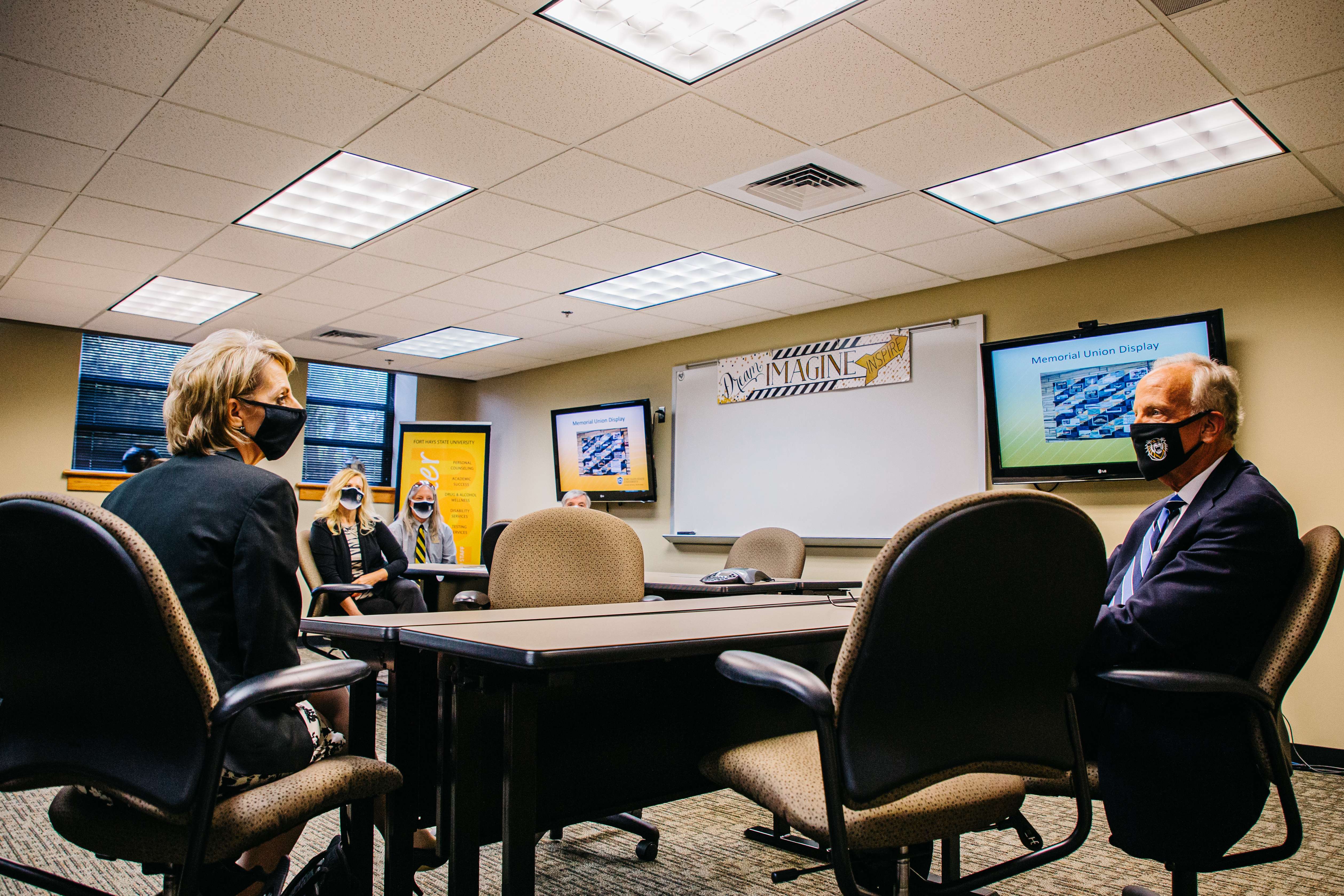 Moran hopes for focus on health care in next relief bill, tours FHSU's