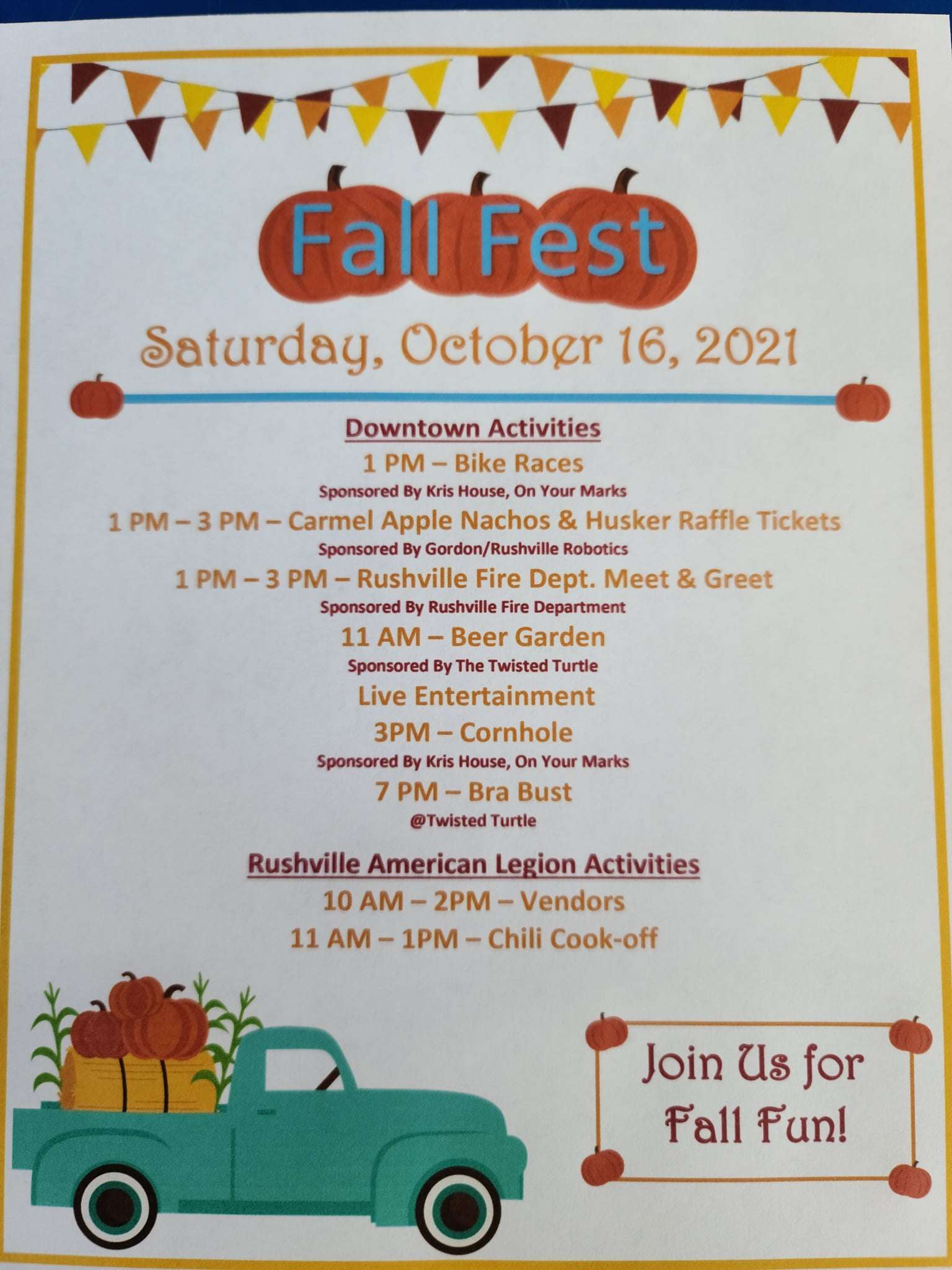 Rushville Chamber to host Fall Fun Fest