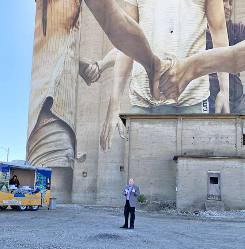 Event celebrates completion of huge mural in downtown Salina