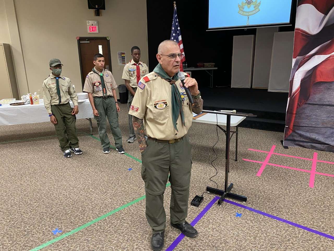 Troop 41 Scoutmaster is being honored for his service