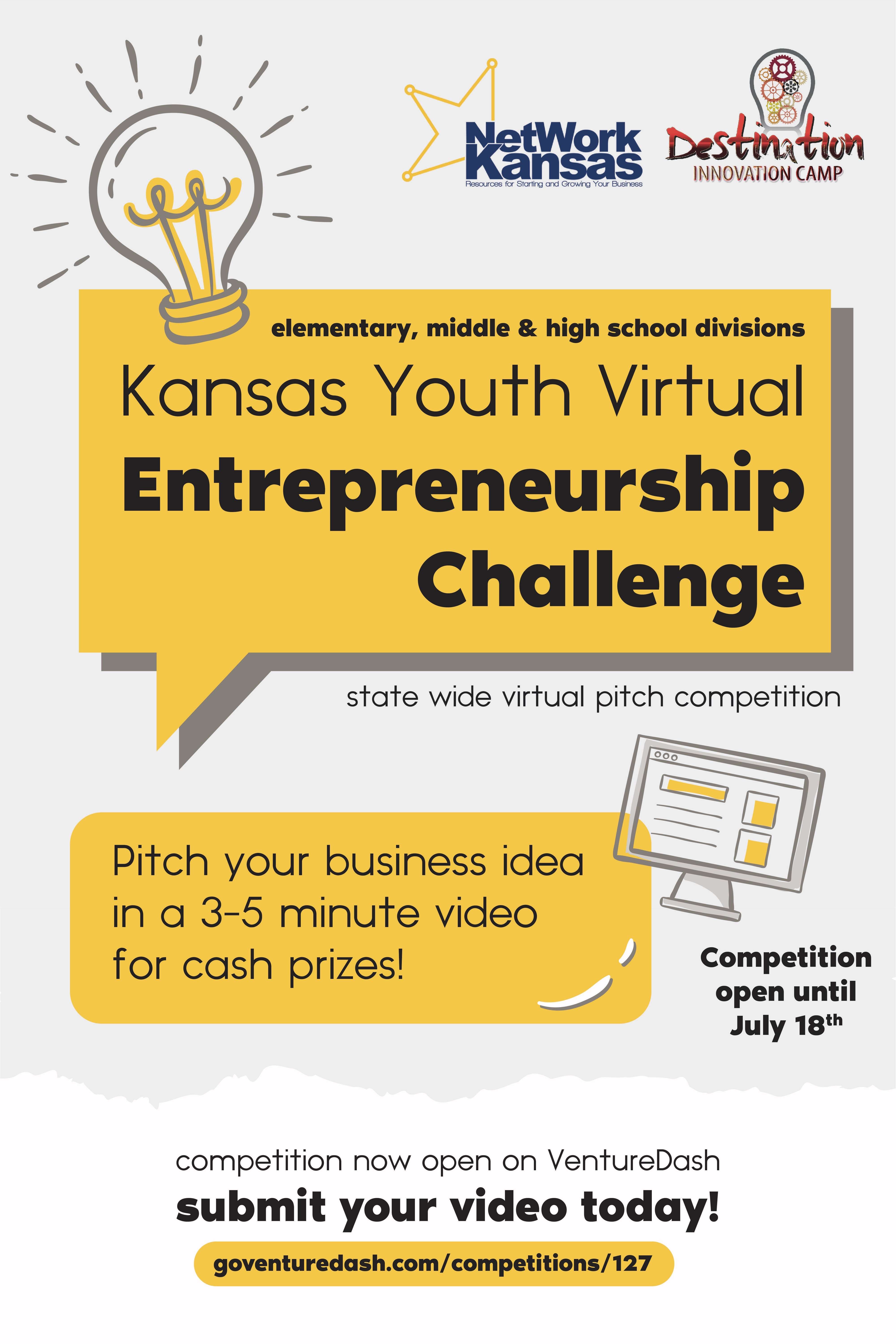 Kansas Youth Virtual Entrepreneurship Challenge registration open