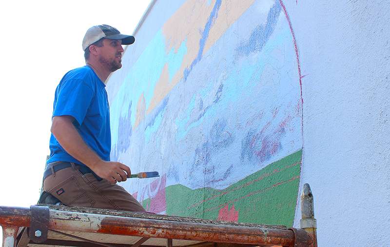 Downtown Hays mural depicts people, landscape of early Hays