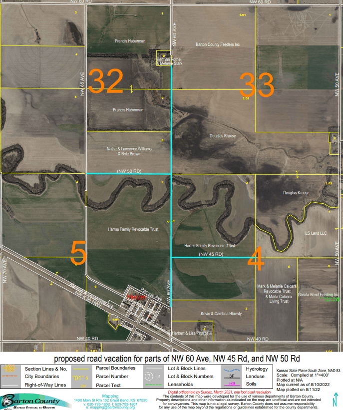 Barton Co. Commission agrees to vacate phantom roads