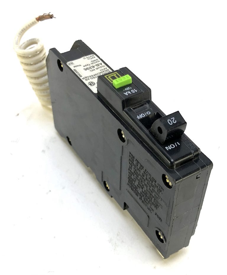 Square D QO120AFI 1 Pole 20 Amp 120 Vac Circuit Breaker w/AFCI (J3