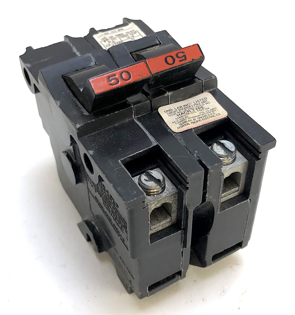 Federal Pacific NA2P50 2 Pole 50 Amp 240 Vac Circuit Breaker (W1
