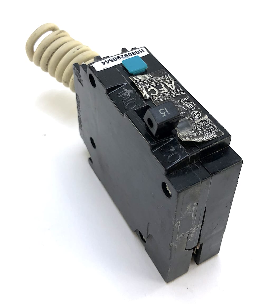 Siemens Q115AF 1 Pole 15 Amp 120 Vac Circuit Breaker w/Arc Fault (W5