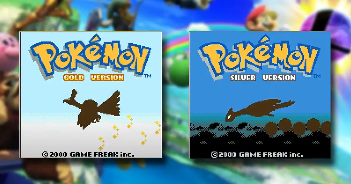 The legendary Pokemon Gold and Pokemon Silver title screens recreated
