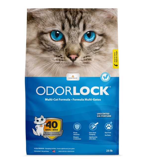 Intersand, OdorLock Unscented Ultra Premium MultiCat Litter Formula