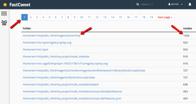 How to see the Inode Usage via cPanel Account Optimization