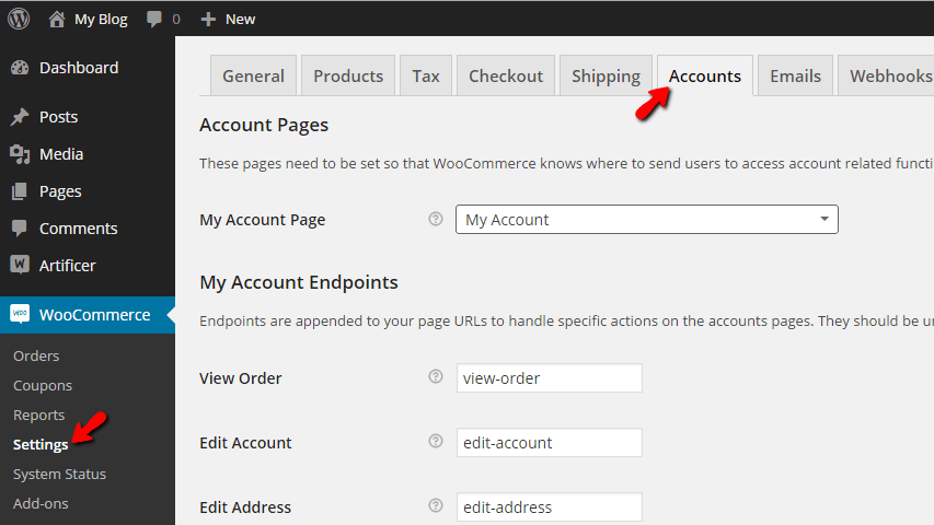 Account Options Tutorial